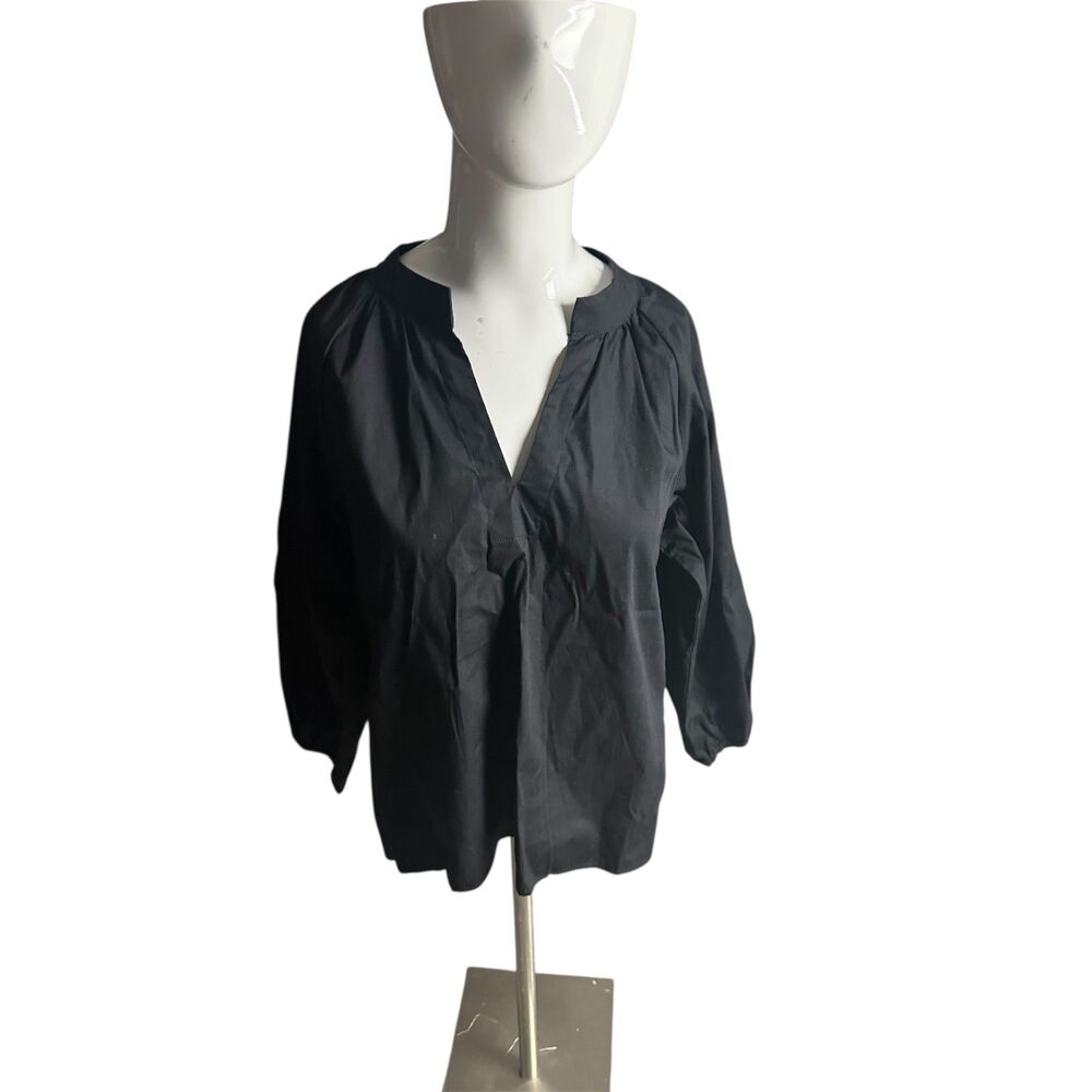 JOE’S Women’s Blouse Deep V Neck Sz S Long Sleeves Black NWT